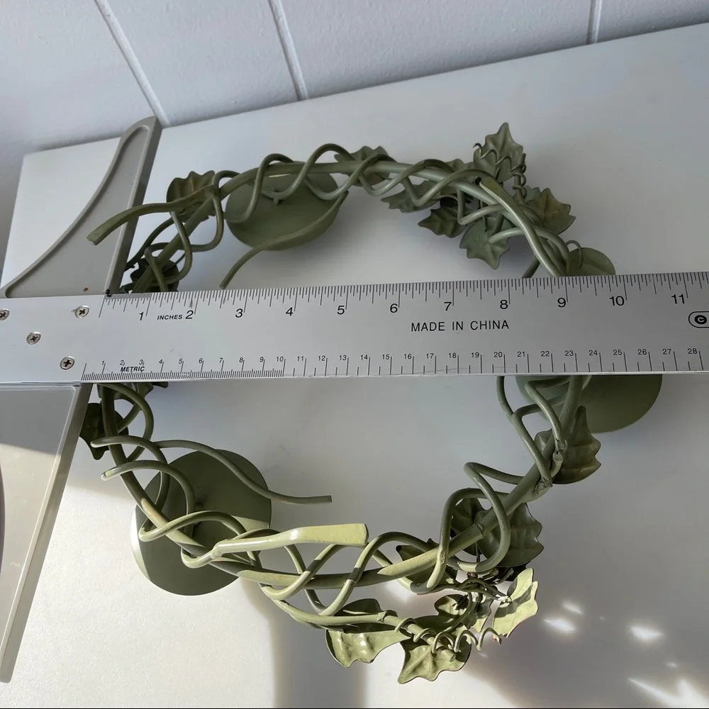 Vintage Metal Candle Holder Holiday Decor‎ 12.5in